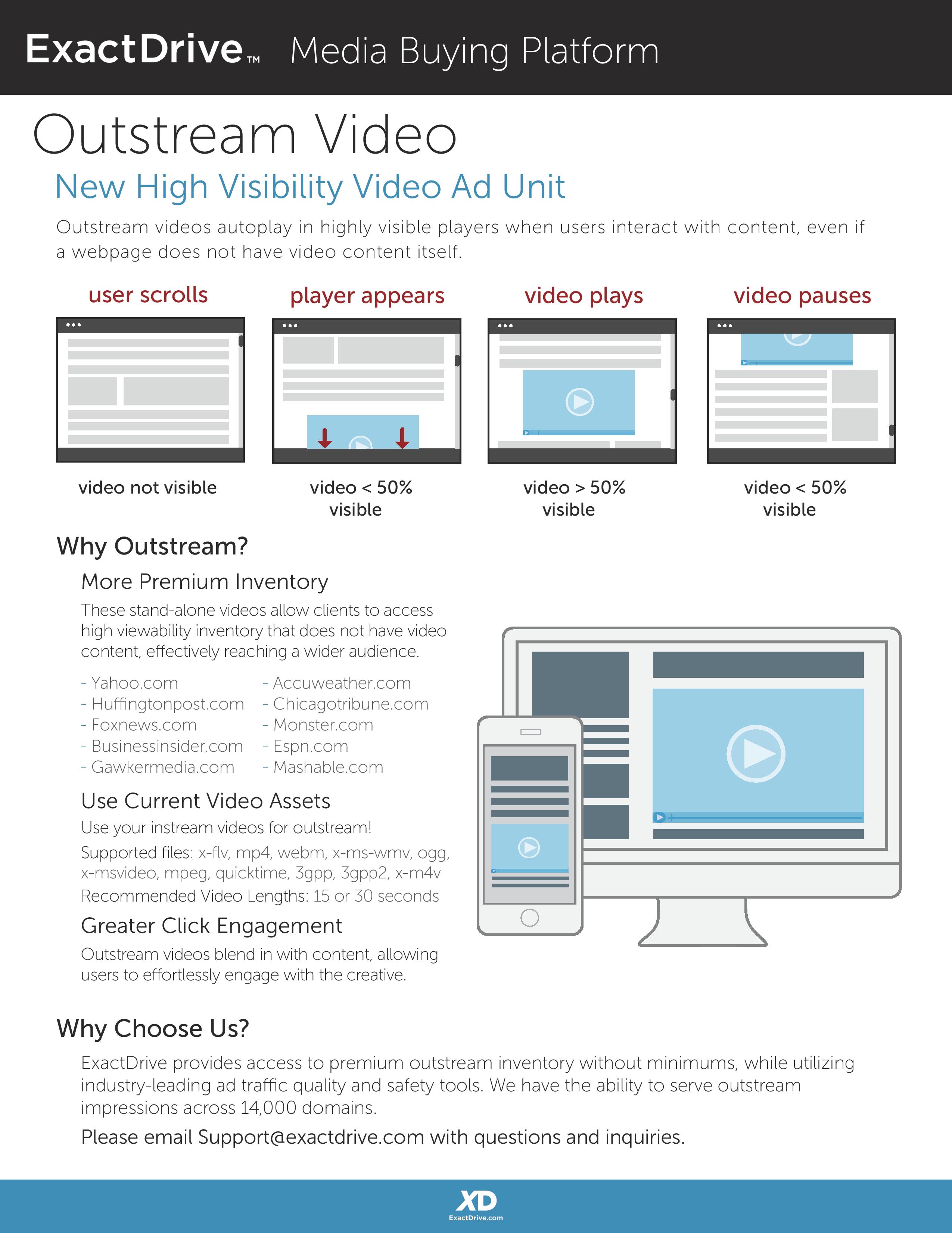 Out stream video advertising