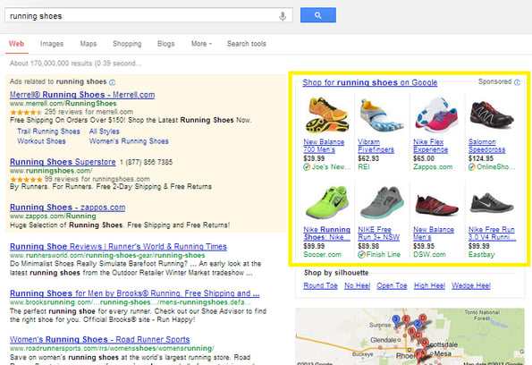 Google product listing ads